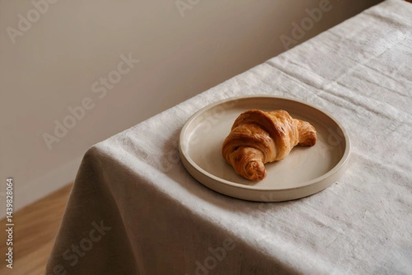 Obraz croissant on a plate