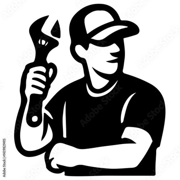 Obraz Dad Handyman Illustration