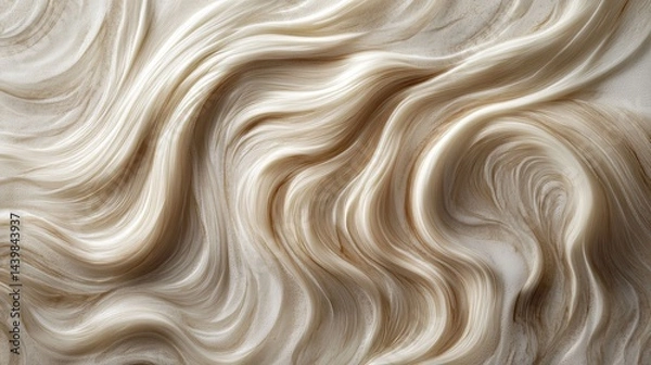 Fototapeta neutral-toned extensions in perfect wave form, balance and symmetry .