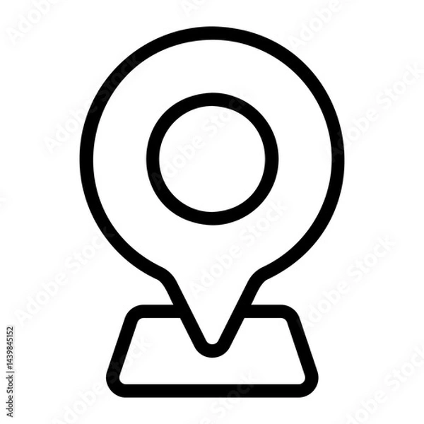 Obraz pin line icon