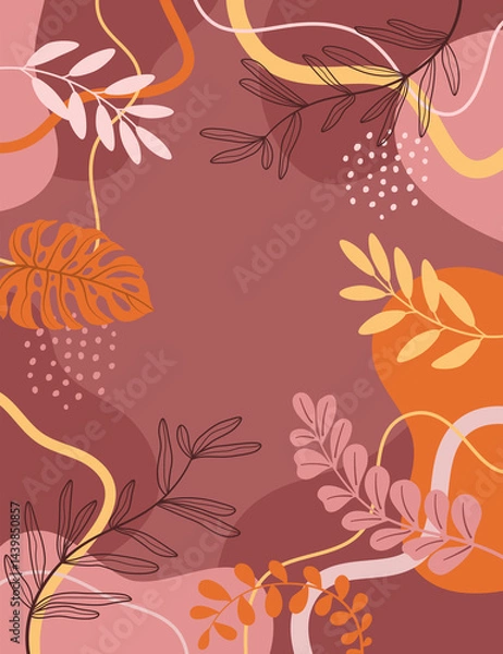 Obraz Spring background with beautiful. Hand drawn colourful art background design.