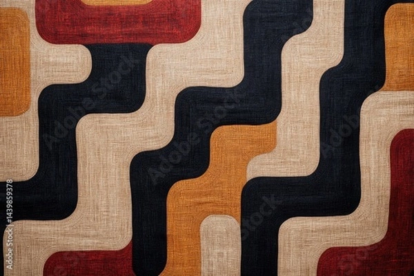 Obraz Bold geometric patterns create dynamic visual rhythm, showcasing