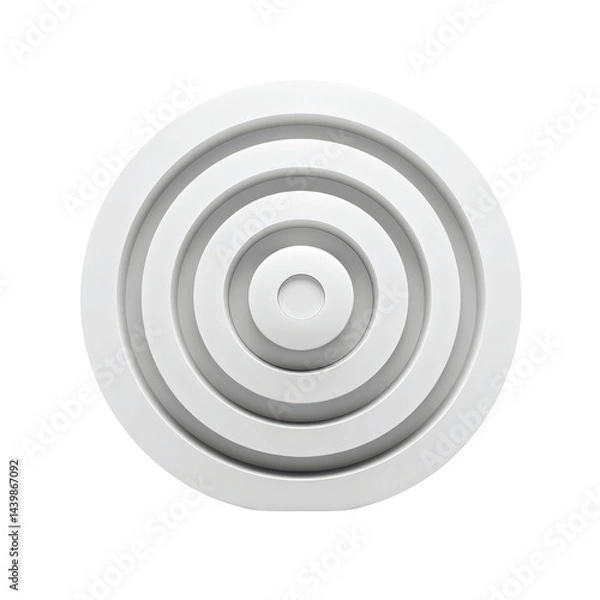 Obraz Abstract White Circular Design Concentric Circles Pattern