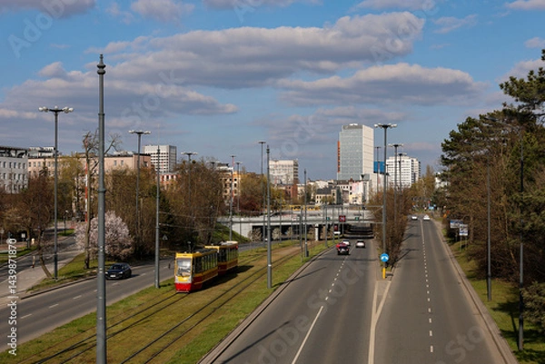 Obraz centrum Łodzi trasa W-Z