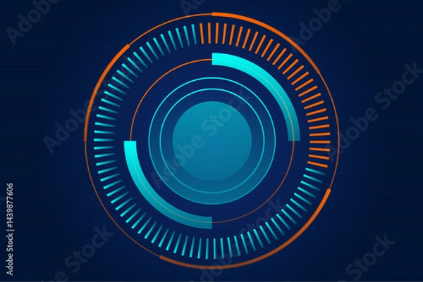 Fototapeta Creative futuristic technology infographic with digital data elements, abstract tech diagrams, modern UI/UX charts, neon futuristic interface, cyberpunk infographic design, innovative virtual graphs, 