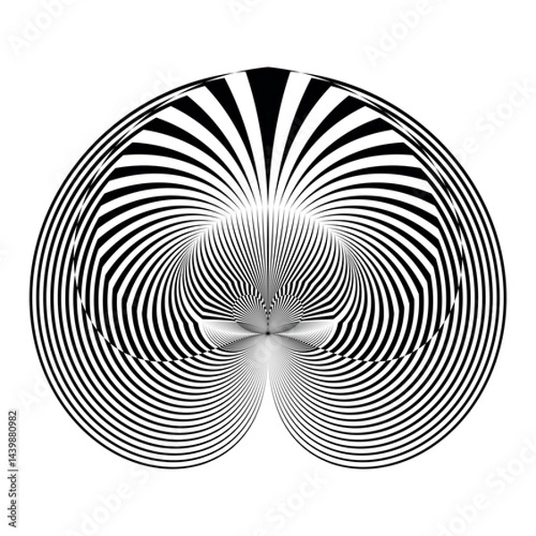Fototapeta Основные RGB optical illusion creative pattern, ornament, modern halftone lines background, vector design element
