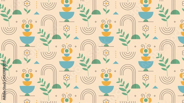 Fototapeta Abstract pattern design of a Zen garden.