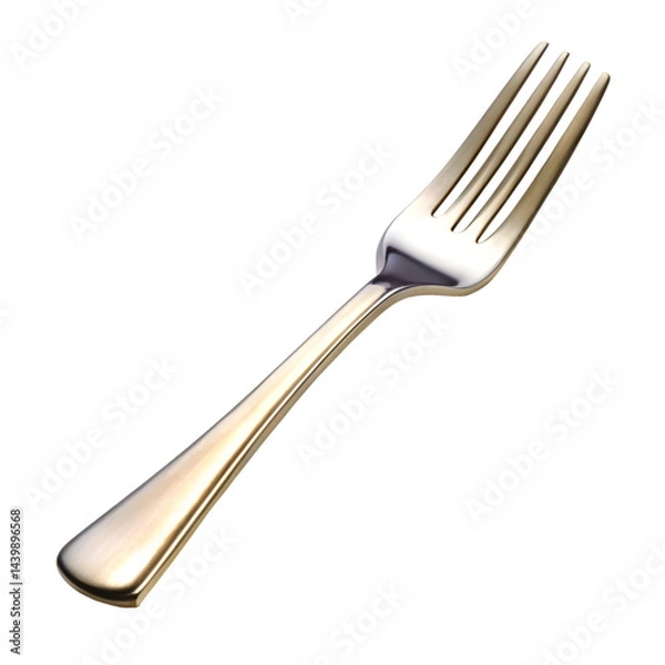 Fototapeta Fork isolated on transparent background 
