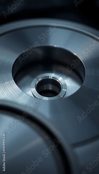 Fototapeta close up of a shiny metal object