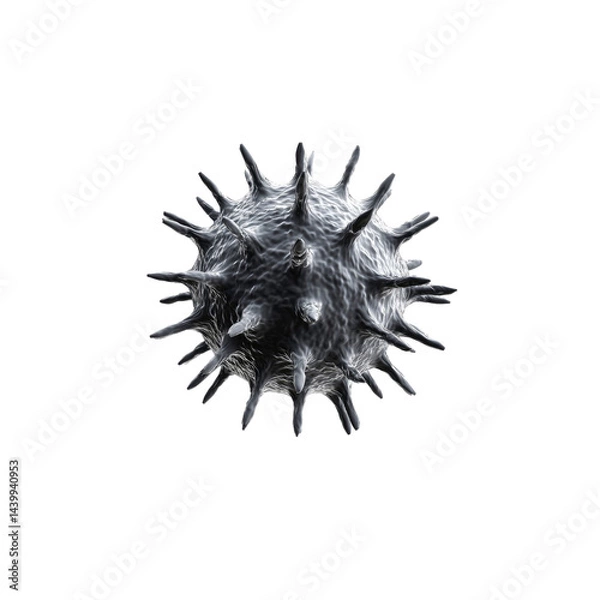 Fototapeta 3D Render of a Virus Particle On Transparent Background
