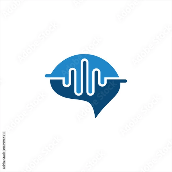 Obraz Wave mark sound logo app design vector