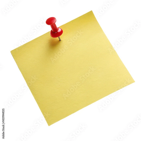 Obraz Memo note png office note png yellow sticky note png reminder note png push pin note png pushpin paper note png transparent background image