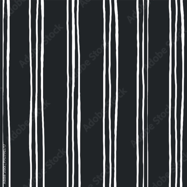 Fototapeta Hand-Drawn Stripe Pattern Set – Vertical and Horizontal Line Vector