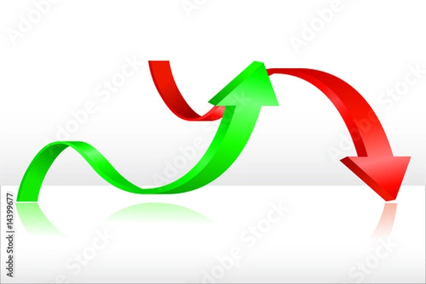 Fototapeta arrows up & down