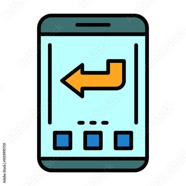 Obraz Back Filled Icon