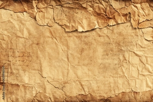 Fototapeta Textured and Distressed A Rich Brown and Beige Abstract Background Composition