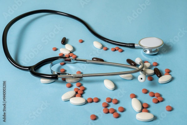 Fototapeta concept of medication errors, administer medication correctly, Incorrect medication and dosage, Misinterpretation of a prescription.