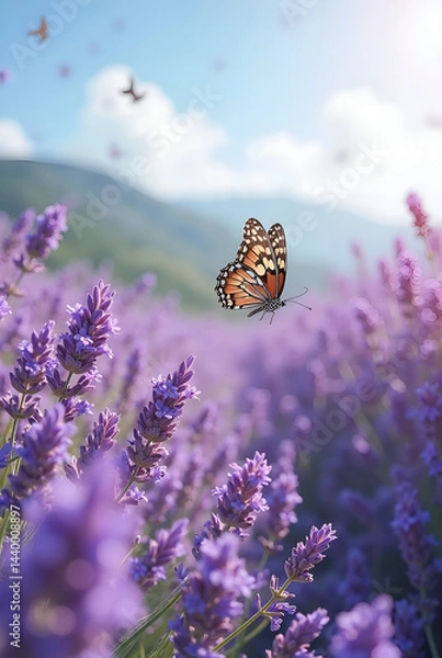 Obraz butterfly on flower
