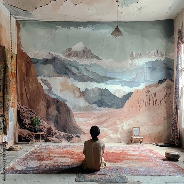 Fototapeta Mountain View Interior Art