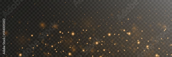 Fototapeta Abstract sparkle dust effect. Light shine of particles.