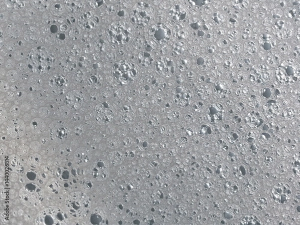 Fototapeta Close-Up of Foamy Surface with Air Bubble Details