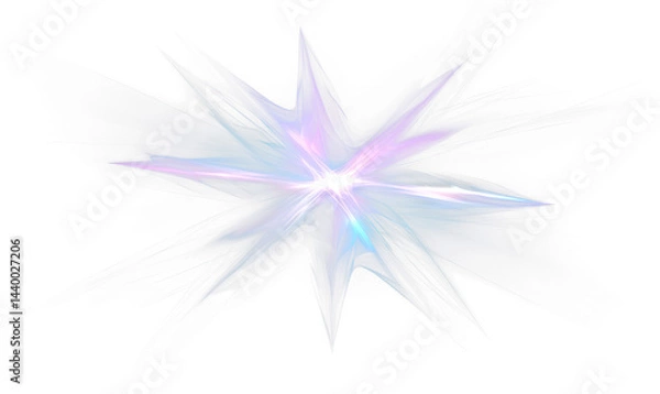 Obraz Light Flares with Star Shape Effects Isolate on Transparent Background, cutout, png