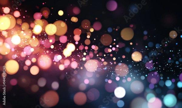 Obraz Colorful Abstract Background with Bokeh Circles and Light Effects