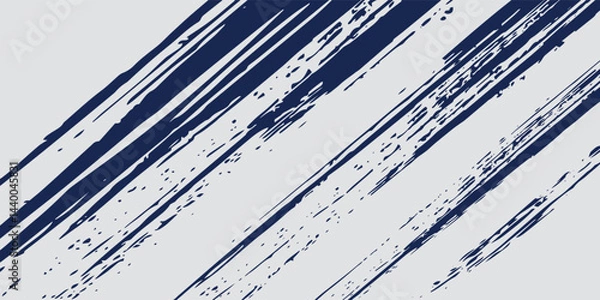 Obraz Vector black paint, ink brush stroke, dry grunge brush smear, line or texture.