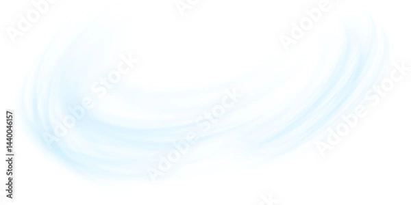 Fototapeta Air flow Isolated PNG and vector isolated. Effect of winter air and wind stream waves effect in blue color.