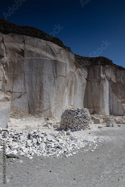 Obraz Sillar is the whitish-pink volcanic rock that is common in the Arequipa region, Peru