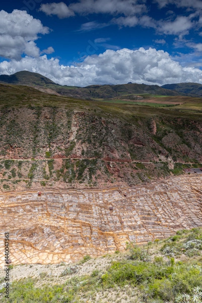 Obraz The Salineras de Maras is made up of more than 3 thousand natural salt wells near the town of Maras, Cusco Relion, Peru