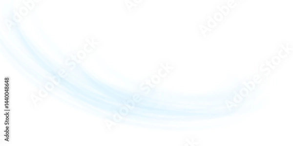 Fototapeta Air flow Isolated PNG and vector isolated. Effect of winter air and wind stream waves effect in blue color.