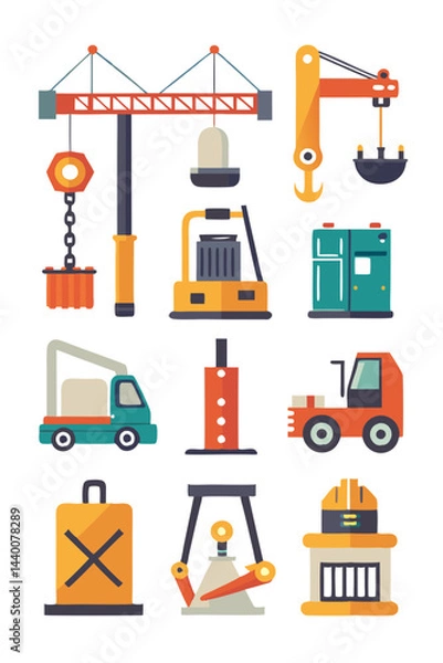 Fototapeta  Engaging Heavy Lifting Tools Icon Visual