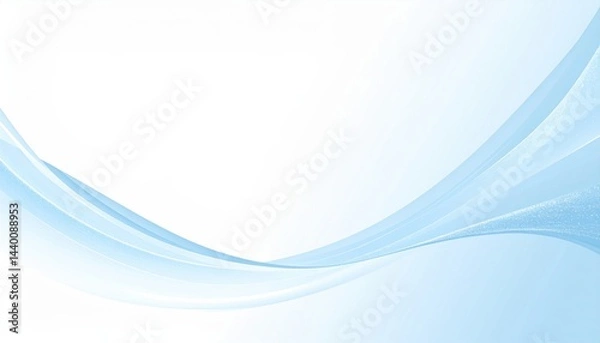Fototapeta Flowing blue waves abstract design digital art minimalist background tranquil environment aesthetic viewpoint fluid concept for visual appeal