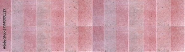 Obraz Pink texture of modern vintage retro wall tile, porcelain stoneware, glossy glazed tile slips - Tiles background, seamless pattern