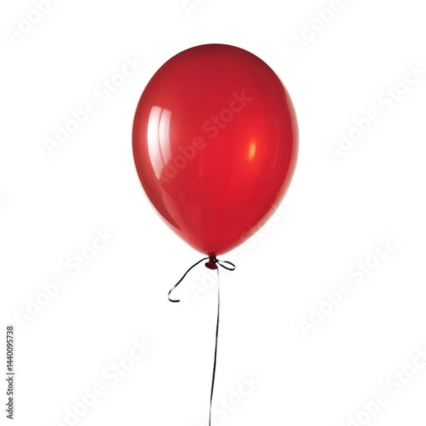 Fototapeta Red balloon isolated on transparent background