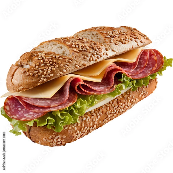 Obraz Delicious sandwish isolated on transparent background