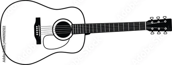 Fototapeta Simple Guitar Outline Vector