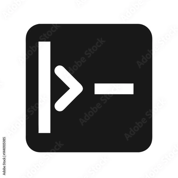 Fototapeta Black Terminal Command Line Interface Symbol Illustration - IT and Programming