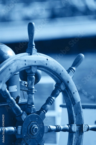 Obraz Boat steering wheel
