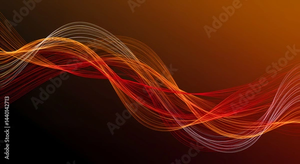 Fototapeta Stunning Abstract Red and Orange Liquid Flow Background