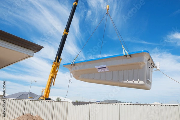 Obraz Swimming pool under construction