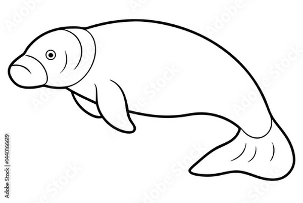 Obraz Graceful Manatee Sketch