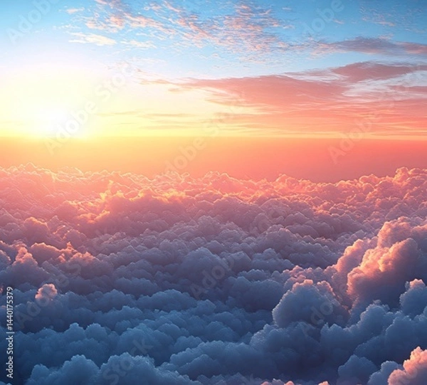 Obraz sunset over the clouds