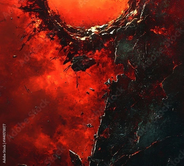 Obraz red grunge background