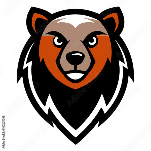 Obraz Cunning Bear mascot logo vector