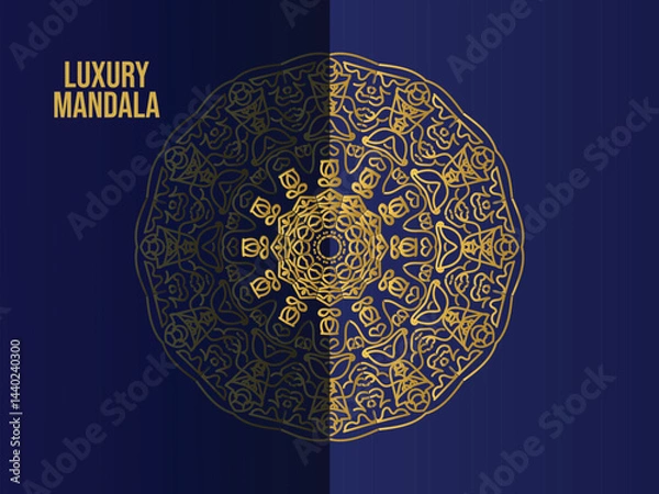Obraz Modern Creative Mandala Design, Mockup Template Layout