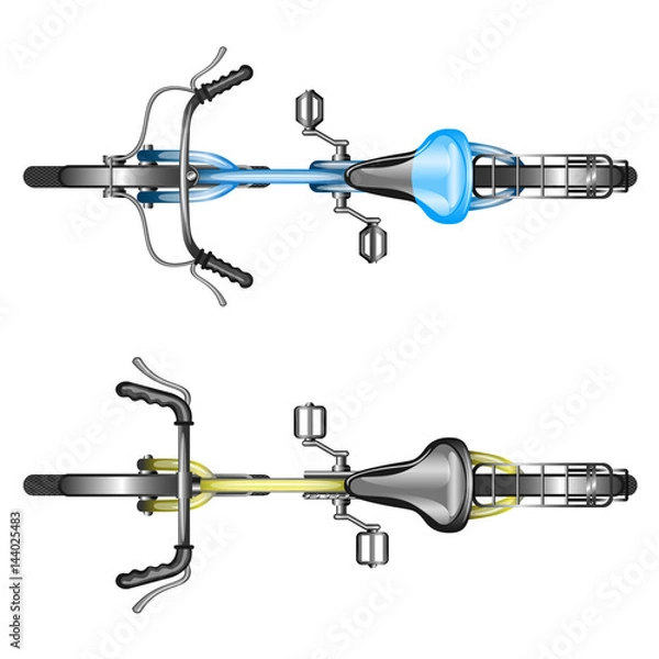 Obraz Top view of bicycles