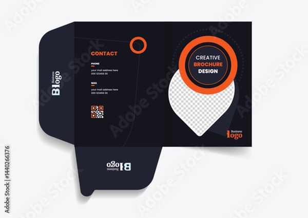 Fototapeta Presentation folder design template for your business identity and branding creative modern theme