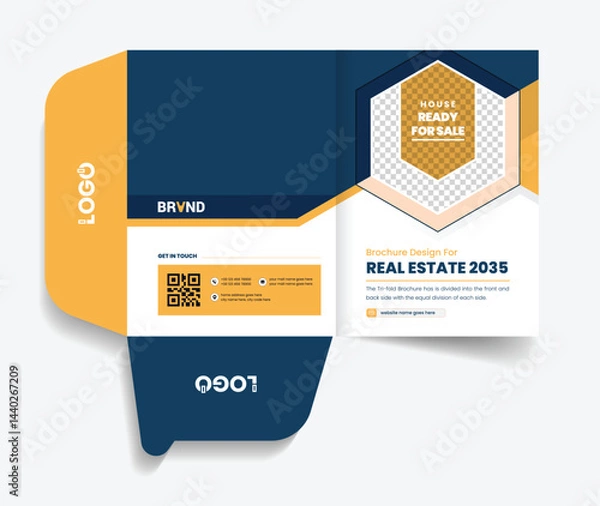 Obraz Presentation folder design template for your business identity and branding creative modern theme